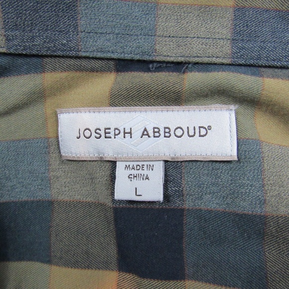 Joseph Abboud yellow/blue/gray button down shirt - Picture 5 of 5